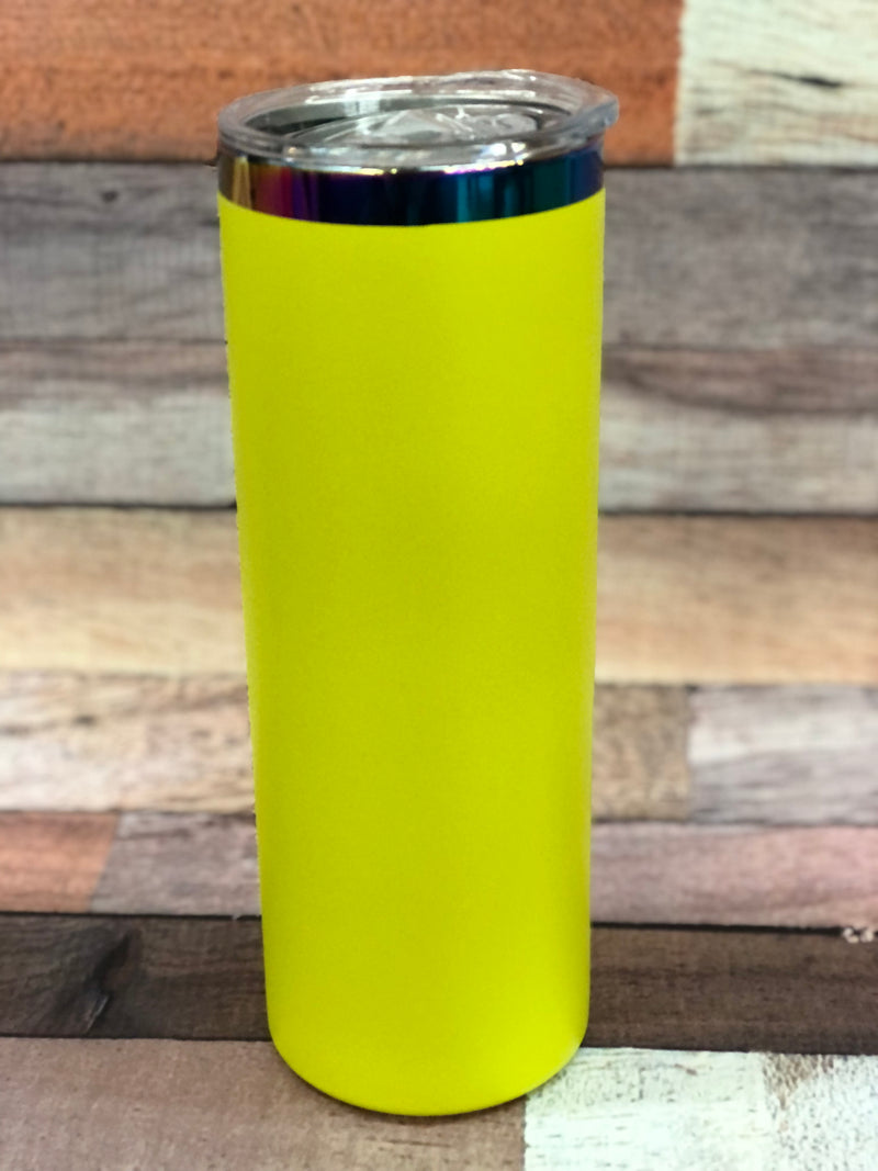 20oz Skinny Rainbow Powder Coated Tumblers