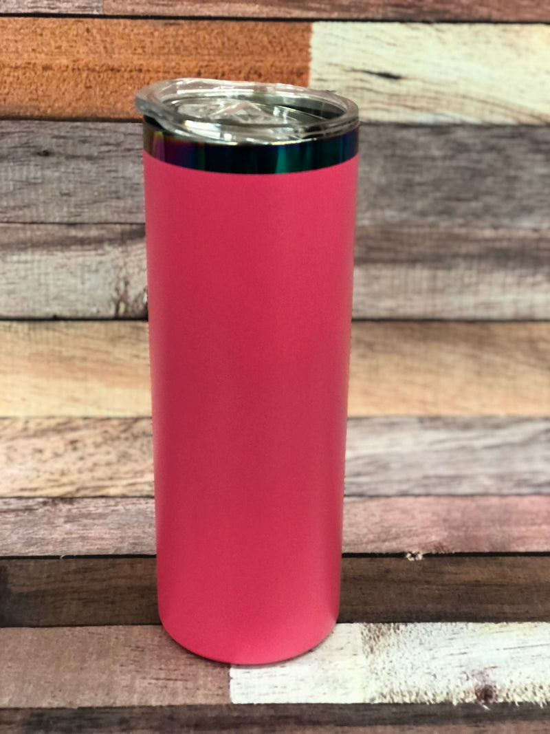 20oz Skinny Rainbow Powder Coated Tumblers