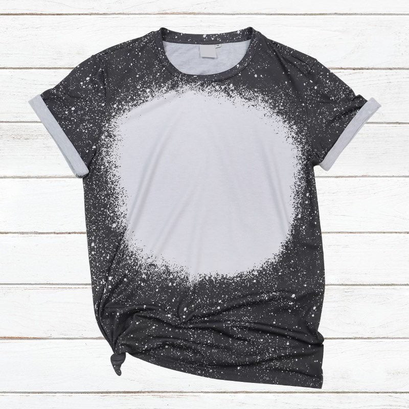 Polyester Bleach T-Shirt - Dark Grey