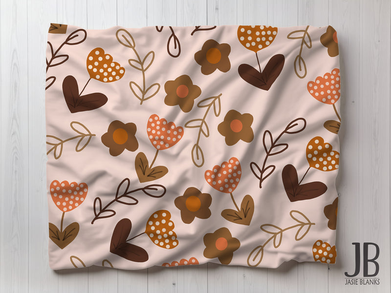 Autumn Flowers Plush Blanket