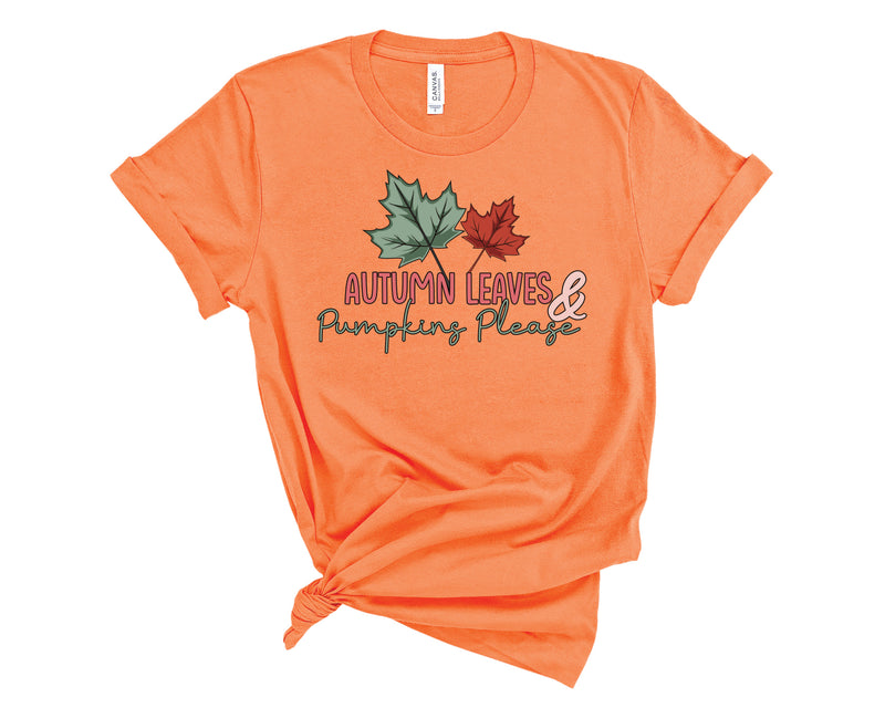 Autumn Leaves and Pumpkins Please - Transfer
