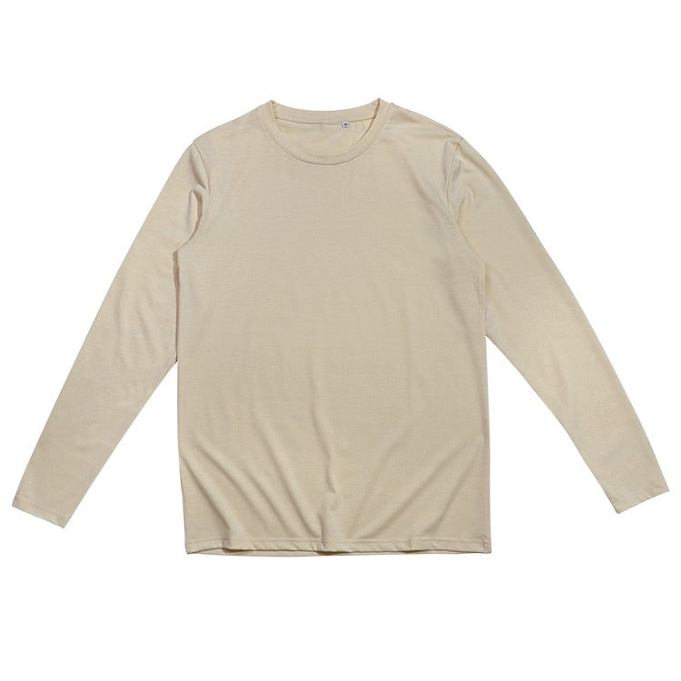Polyester Long Sleeve T-Shirt - Beige