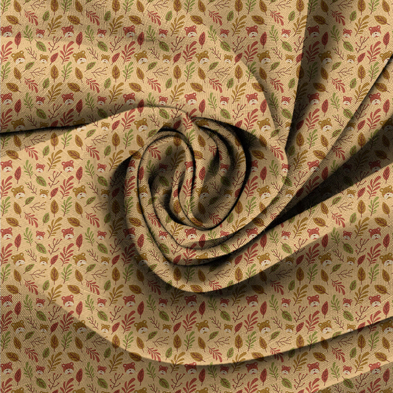 Bear Autumn Fabric