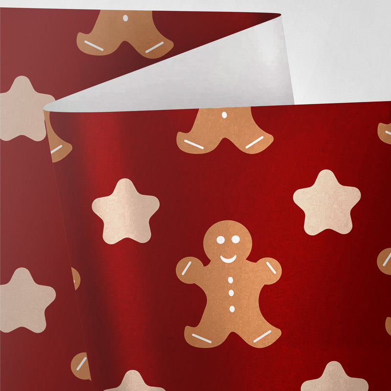 Burgundy Gingerbread Wrapping Paper