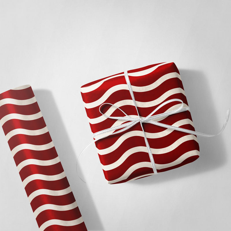 Burgundy Swirls Wrapping Paper