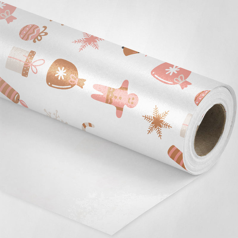 White Candies and Presents Wrapping Paper