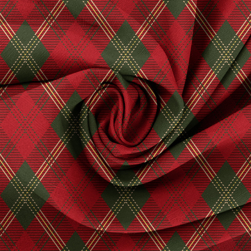 Christmas Argyle Fabric