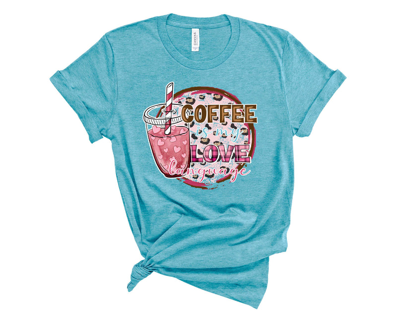 Coffee Is My Valentine Leopard Circle - Transfer
