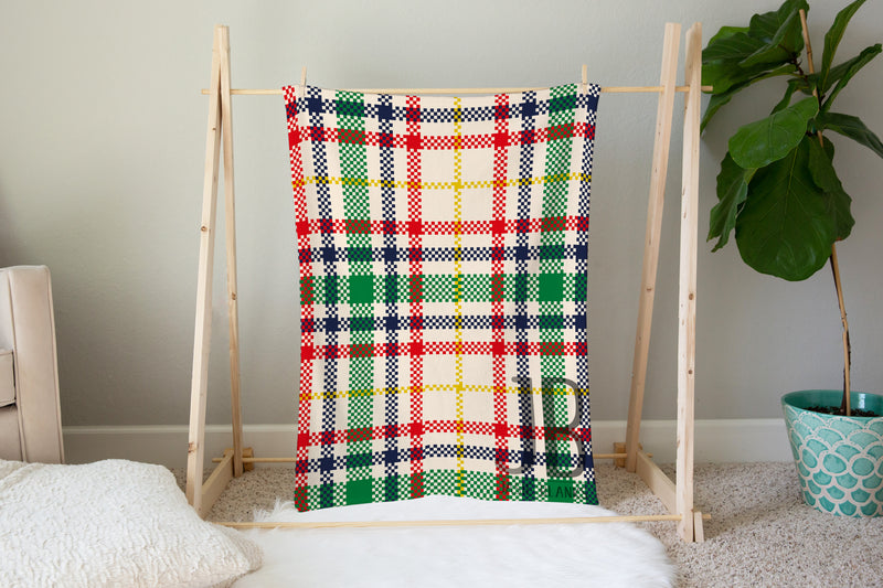 Colorful Plaid Plush Blanket