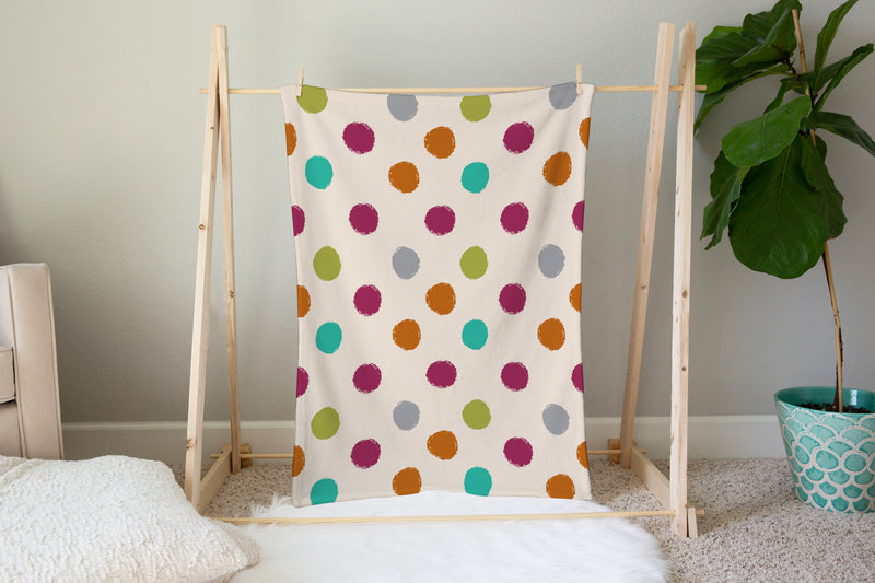 Distressed Dots Plush Blanket