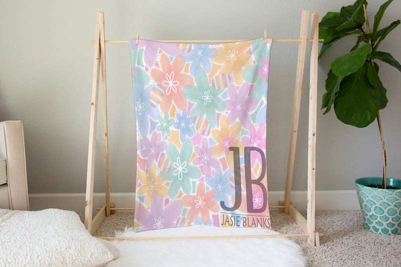 Easter Floral Plush Blanket