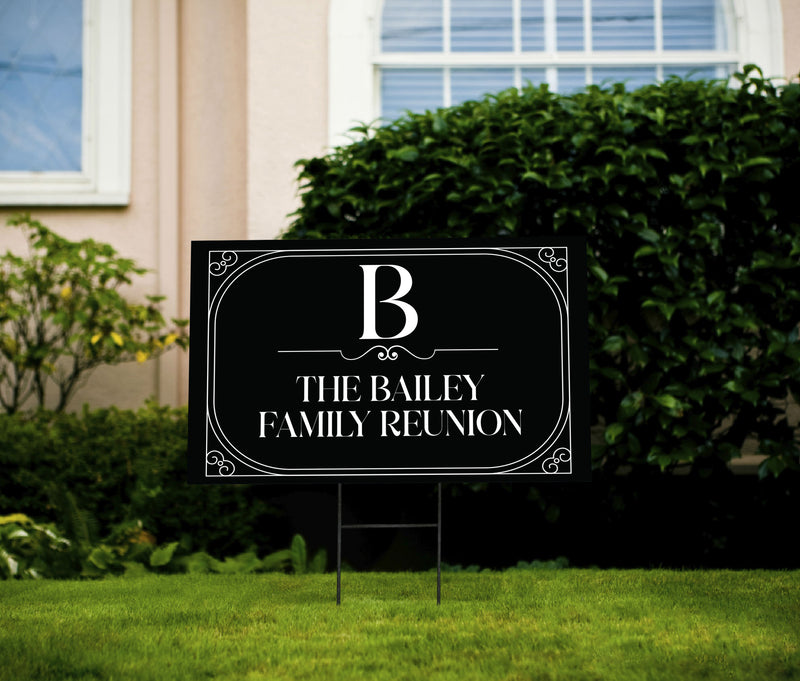 Customizable Family Reunion Yard Sign