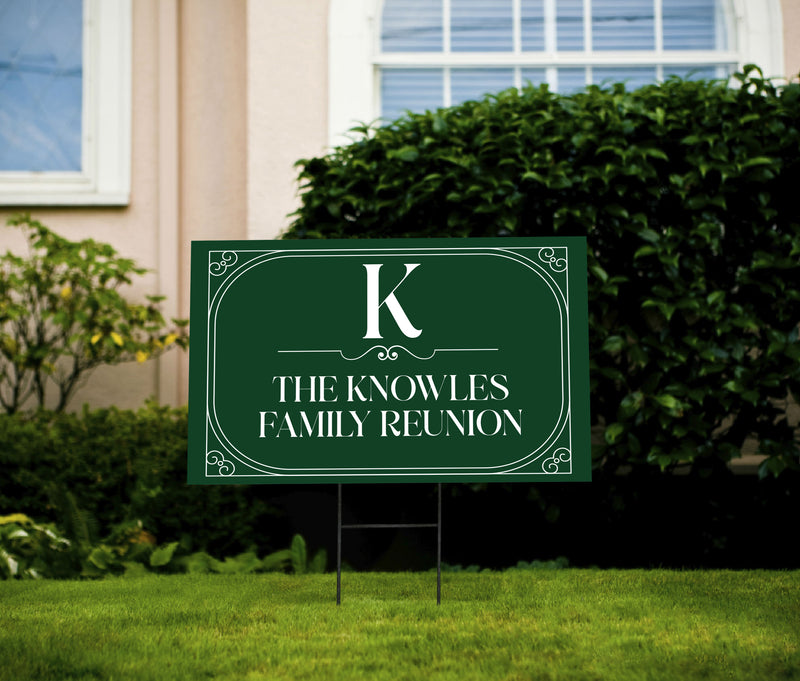 Customizable Family Reunion Yard Sign