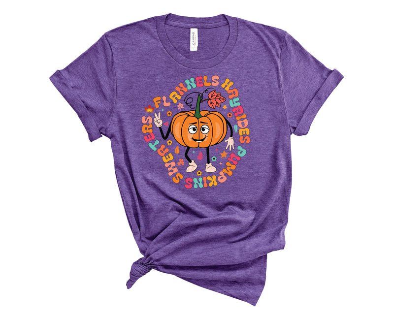 Flannels Hayrides Pumpkins    - Graphic Tee