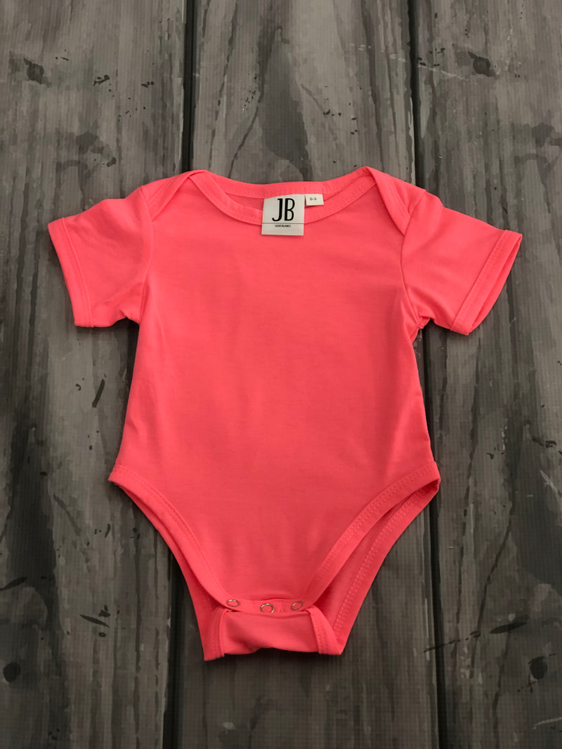 Polyester Infant Bodysuit - Neon Pink
