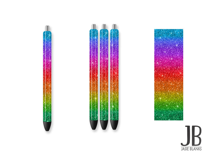 Pen Wrap-Rainbow Glitter 3