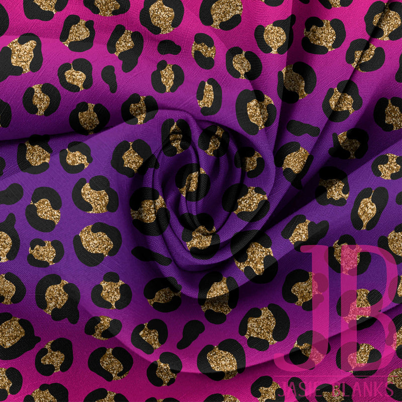 Gradient Leopard (Pink-Purple) Fabric