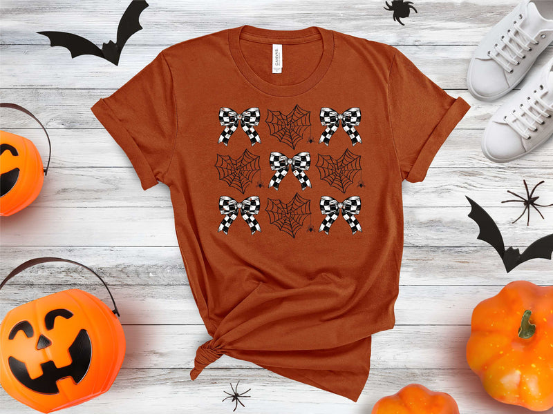 Halloween Coquette Spiderweb Bow- Retro-Transfer