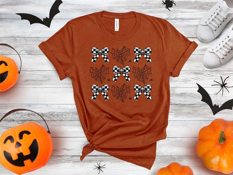 Halloween Coquette Spiderweb Bow- Transfer