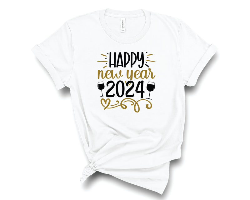 Happy New Year 2024 Black & Gold - Transfer