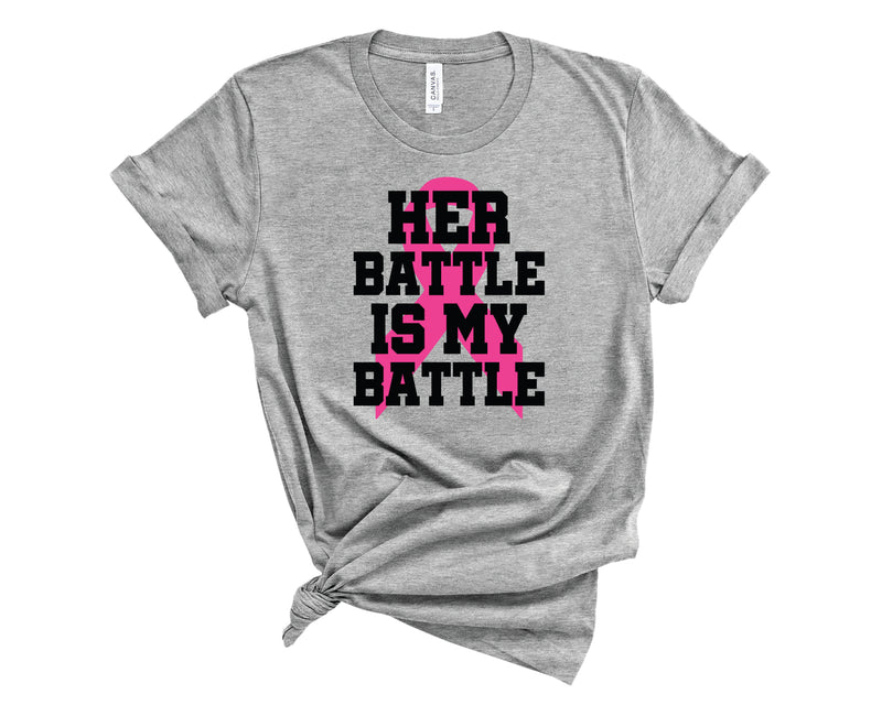 Her Battle Is My Battle Pink Ribbon - Transfer