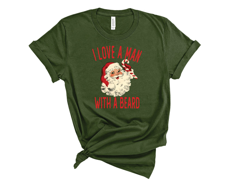 I Love A Man With A Beard Santa - Transfer