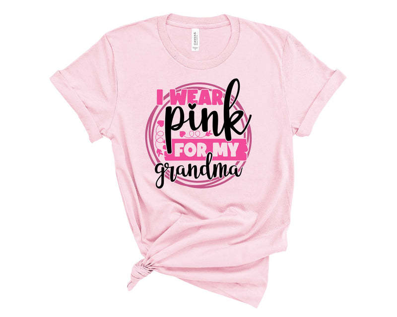 I Wear Pink For My Grandma Circle-Transfer