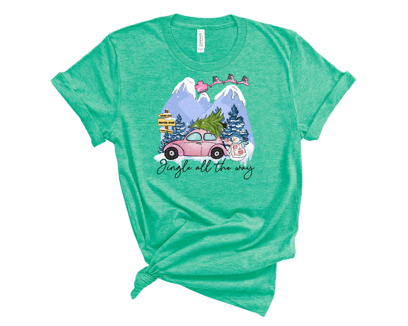 Jingle All The Way Pink - Graphic Tee