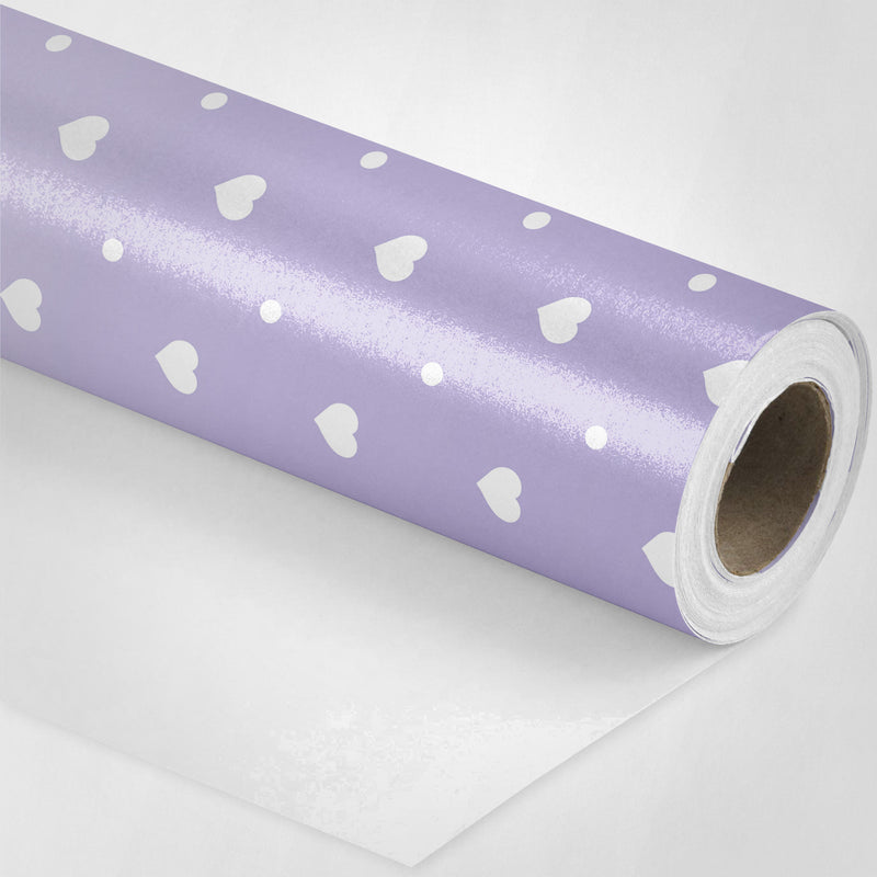 Lavender Hearts Wrapping Paper