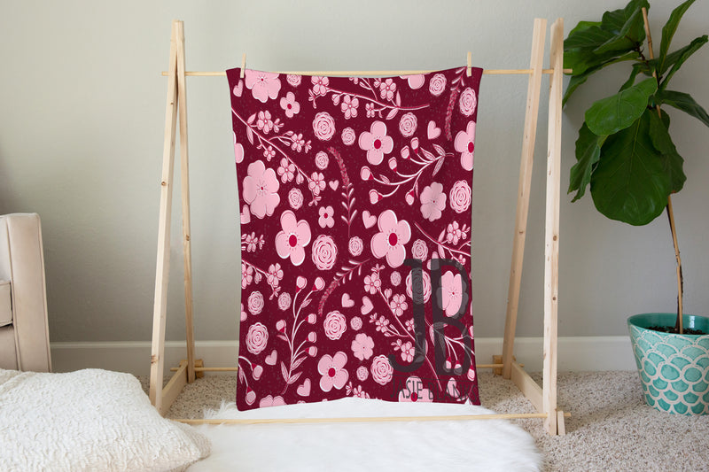 Lovely Day for Flowers Plush Blanket