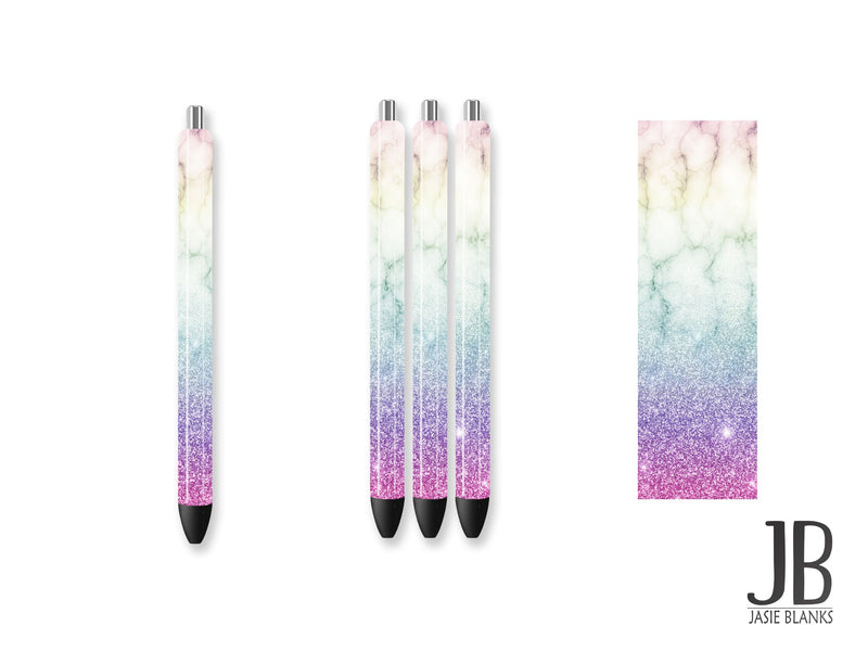 Pen Wrap-Marble Glitter