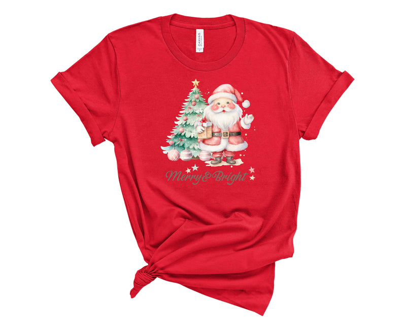 Merry & Bright Santa - Graphic Tee