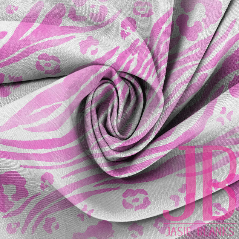 Neon Mixed Fabric-Pink and White