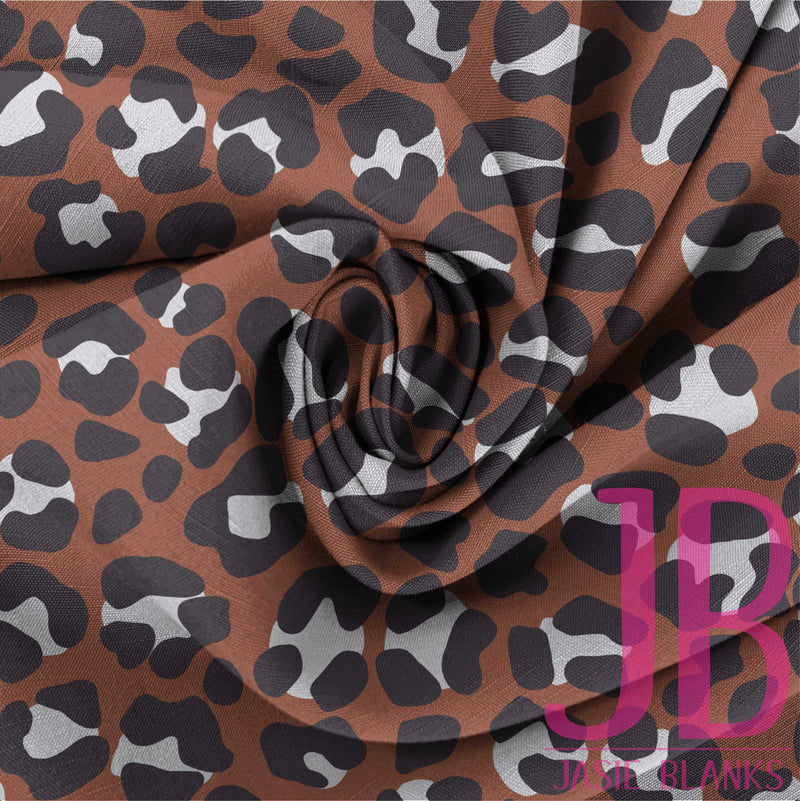 Pastel Leopard (Orange) Fabric