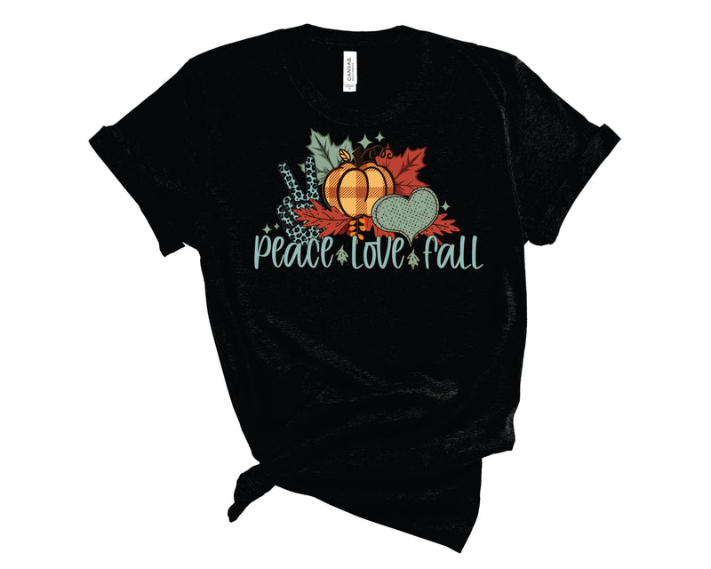 Peace Love Fall Plaid - Transfer