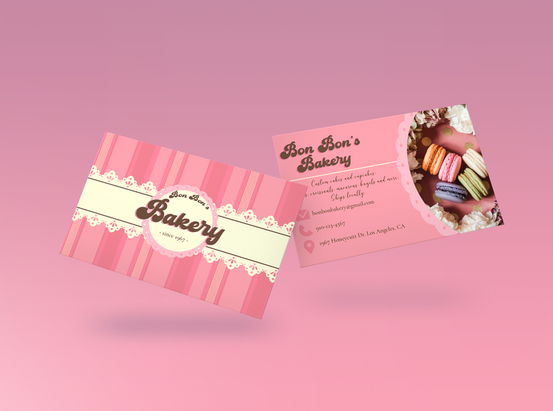 Pink Bakery Business Card