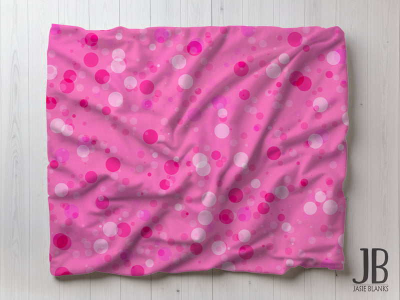 Pink Bubbles Plush Blanket