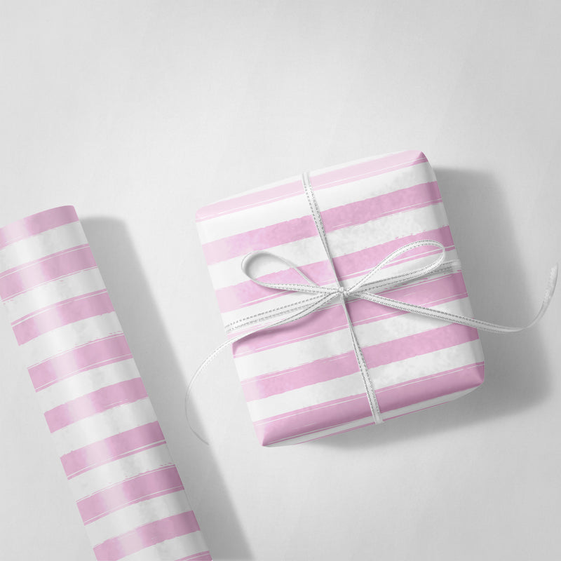 Pink Stripes Wrapping Paper