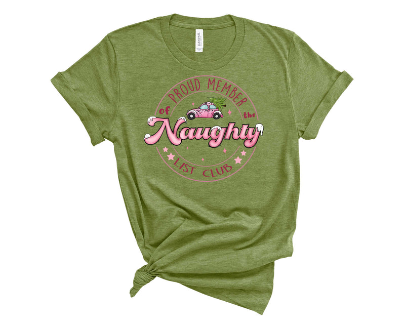 Proud Member Of The Naughty List Pink - Transfer