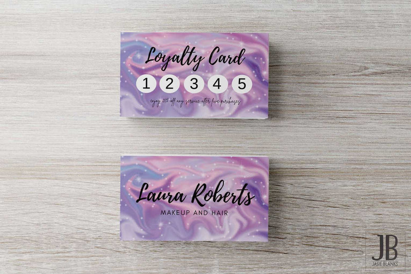 Purple Holographic Loyalty card