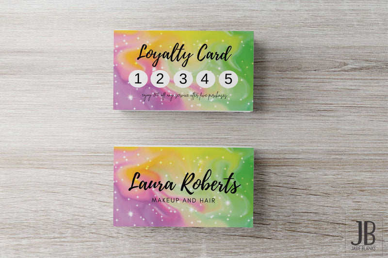 Rainbow Sparkle Loyalty Card