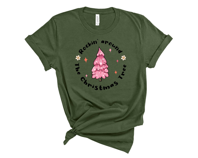 Rockin Around The Christmas Tree Pink - Transfer