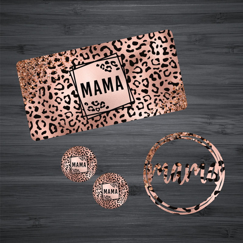 Rose Gold Glitter & Leopard Car Kit