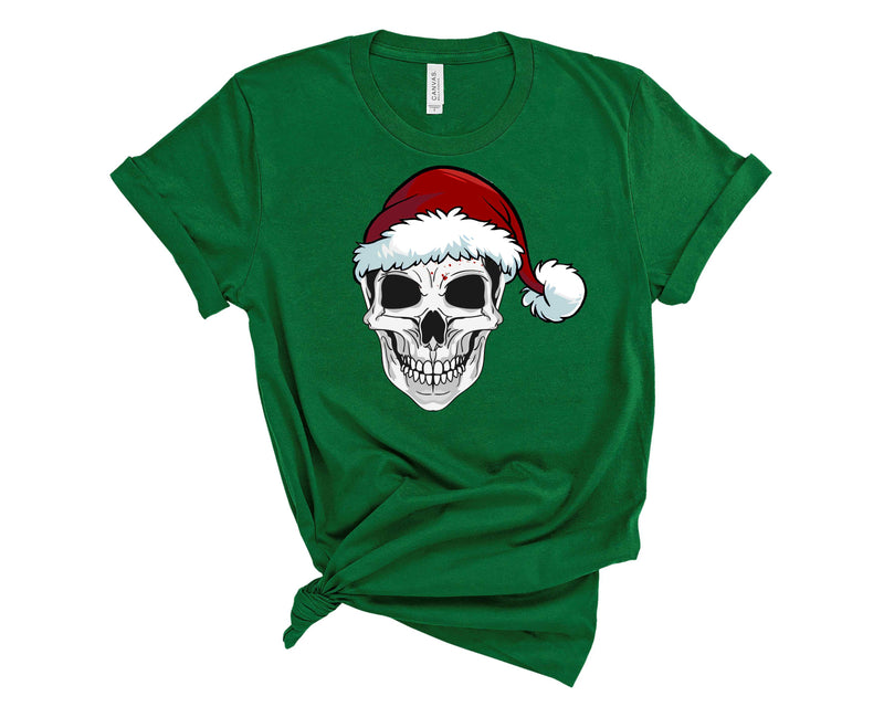 Skull With Santa Hat - Graphic Tee