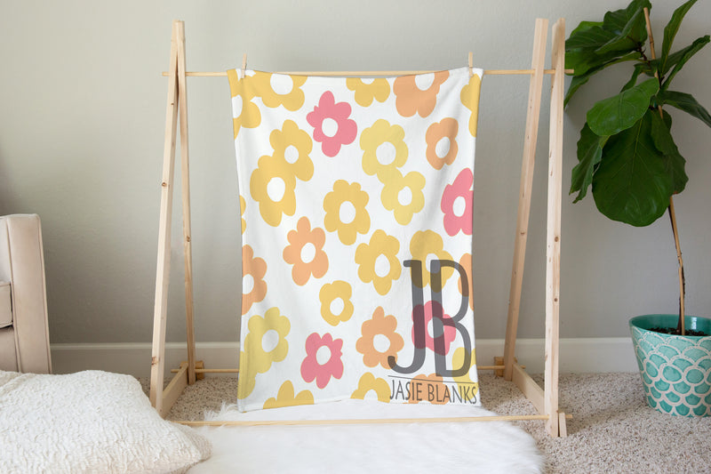 Sunny Day Floral Plush Blanket