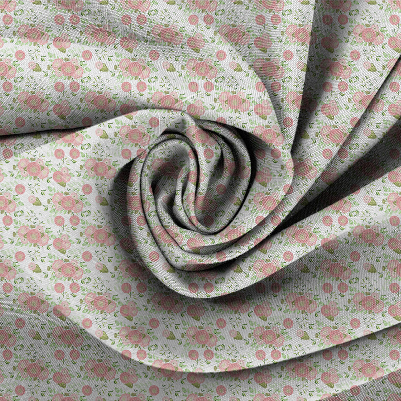 Vintage Pink Floral Fabric