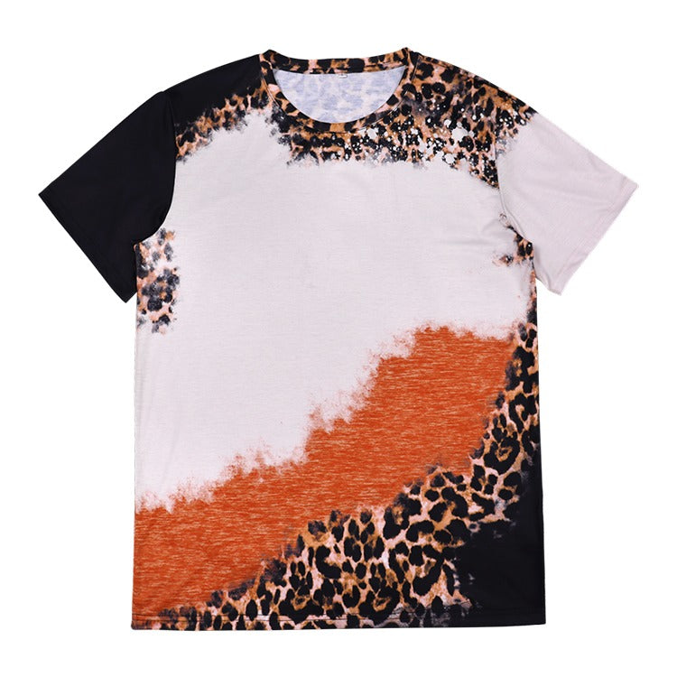Polyester Bleach T-Shirt - Fall Leopard