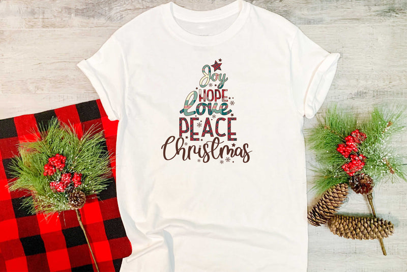 Christmas Collage Plaid - Graphic Tee