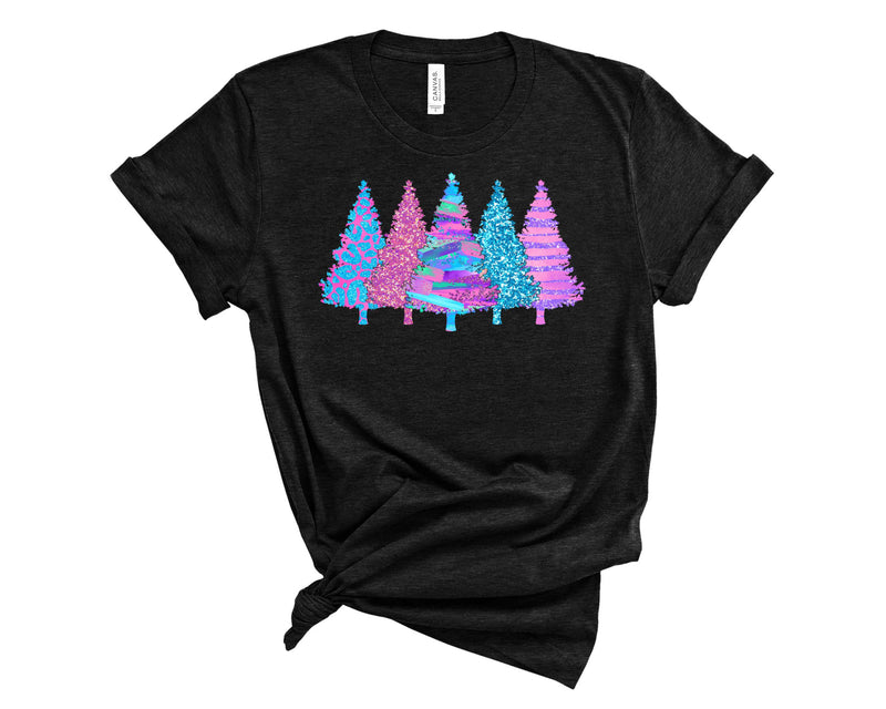 Christmas Tree Line Colorful - Transfer