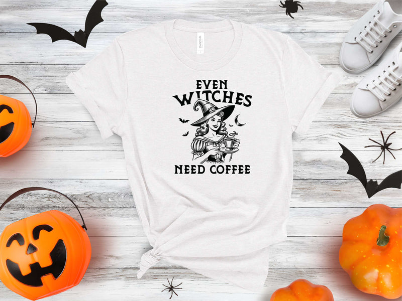 Even Witches Need Coffee Black - Transfer